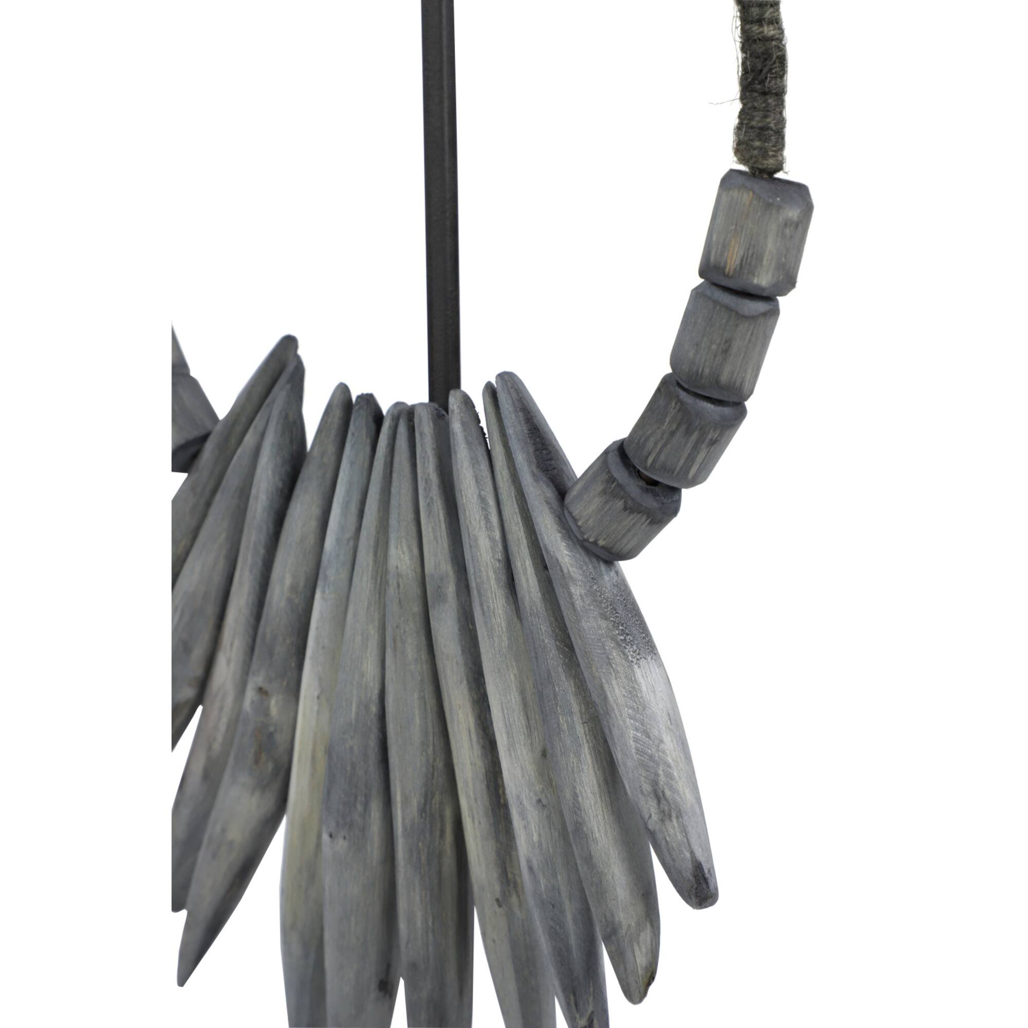 20" Gray Teak Wood Natural Sculpture
